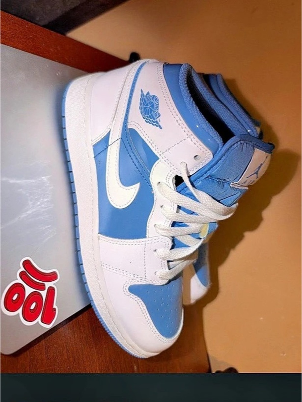 Nike Air Jordan 1 Blue & White Sneakers